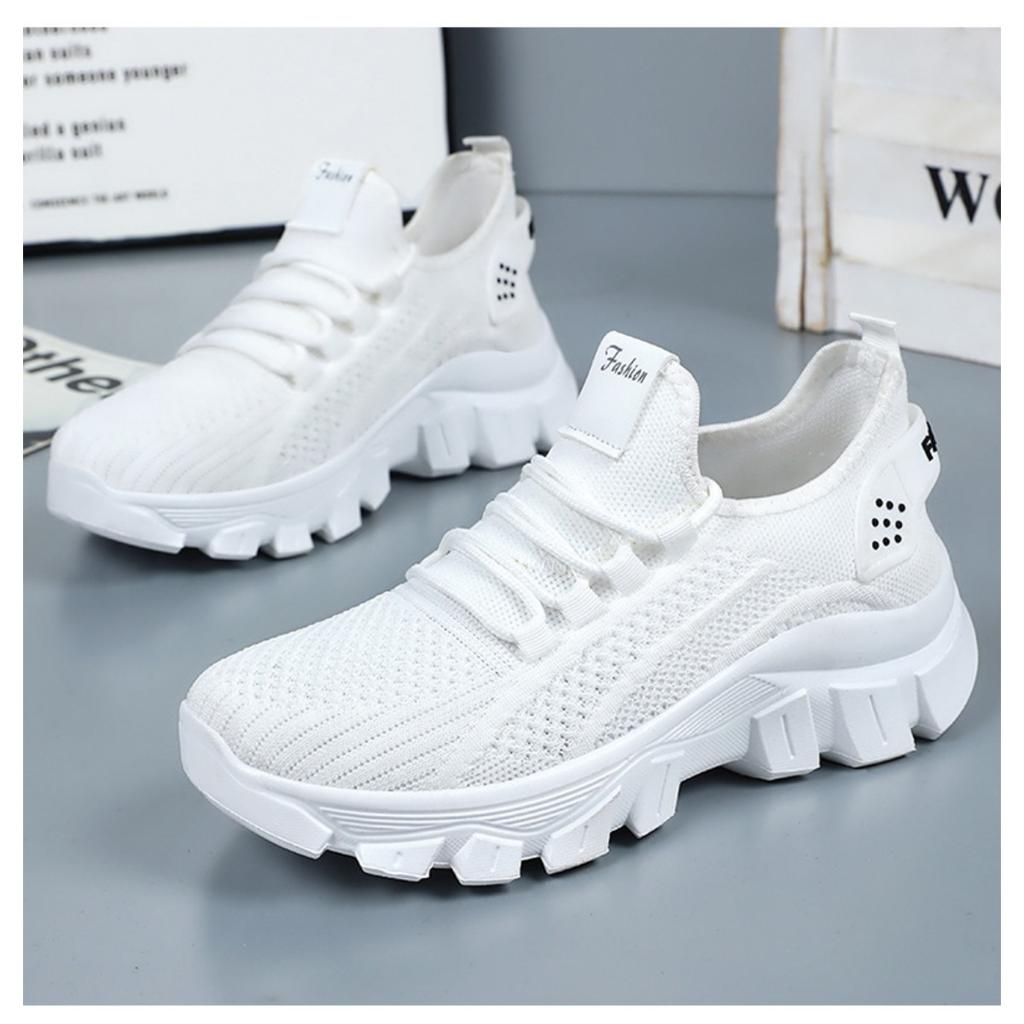 Женская обувь Летняя новая спортивная обувь Дышащие кроссовки Толстая подошва Износостойкие одинарные туфли Удобная универсальная повседневная обувь