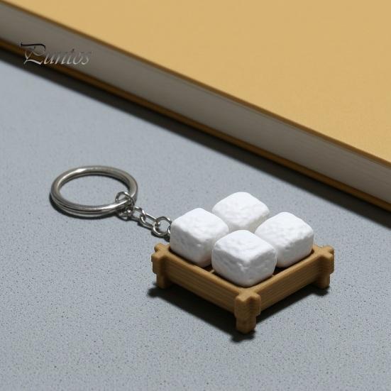 Тактильная сенсорная игрушка-клавиатура 'Плесень на тофу', 3D-печатный лоток, портативный брелок-кликер для снятия стресса, 4-в-1 кнопка-брелок для