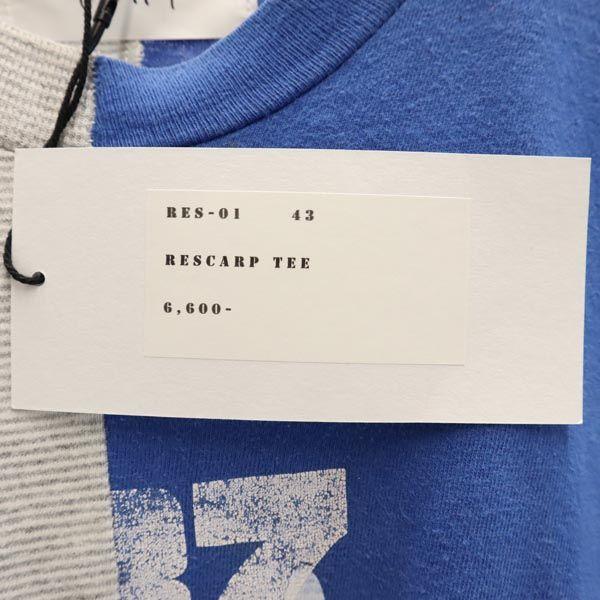 RESCARP 23ss Remake Short sleeve T-shirt Blue x White x Gray Men's Used