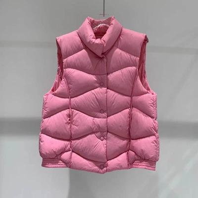 Жилет женский зимний без рукавов топы жилет оверсайз утолщенный пуховый повседневный V-образный вырез жилет