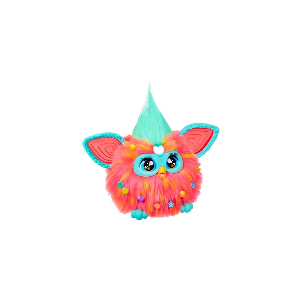 Интерактивная игрушка Hasbro Furby Коралловый для мальчиков и девочек от 6 лет с 15 модными аксессуарами Аниматронная плюшевая игрушка F6744