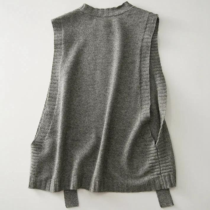 Модный вязаный жилет для женщин, свитер без рукавов, вязаный топ на бретельках в стиле ретро, ​​корейский женский осенне-зимний вязаный пуловер