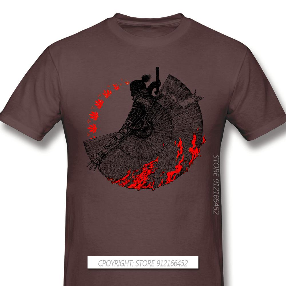 Shinobi Print 100 Cotton Funny T Shirts Sekiro Shadows Die Twice Wolf Sengoku Kuro Game Unisex Fashion Streetwear