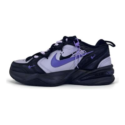 Air Monarch 4 Нескользящие, Износостойкие, Легкие Низкие Кроссовки-Сникеры Унисекс Черно-Фиолетовые 415445-001(Команда502-)