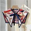 Women Shirt Detachable Fake Collar Ladies Floral Pattern False Fake Collar Vintage Half Shirt Necklace Shawl Shoulder Wraps