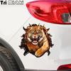 Tri Mishki W1366 3D Тигр в отверстии автомобильная наклейка ПВХ наклейки аксессуары для мотоциклов наклейка на автомобильный бампер на стену для ноутбука