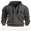 2025 Men's Clothing Hoodie, Multi-pocket Zipper Loose Casual European Size Pullover Hoodie Fashion Spring Fall Clothing