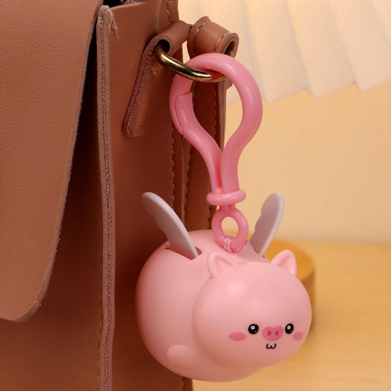 Креативный мультяшный брелок-капибара-поросенок с крыльями, брелок с вытягивающимся шнурком, эластичный выдвижной шнурок, телескопическая подвесная веревка, подарки