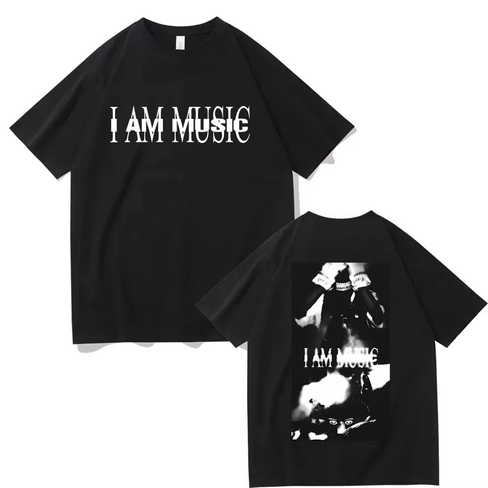 Rapper Playboi Carti 100cotton Mens Shirt I Am Music Album Graphics Short Sleeved Womens Hip Hop Streetwear Tshirt