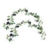 2pcs Artificial Black Rose Vine 78.7in Unique Faux Rose Vine Garland for Wedding Holiday Wall Decoration