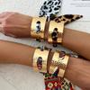 Salircon Creative Colorful Ethnic Style Wristband Metal Bracelet Women Classic Pleated Scarf Wrapped Open Bangles Jewelry 2026