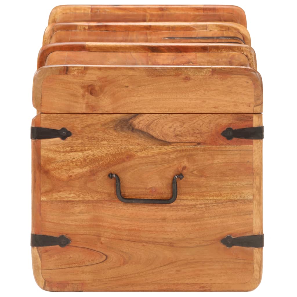 Chest 90 x 40 x 40 cm Solid Acacia Wood