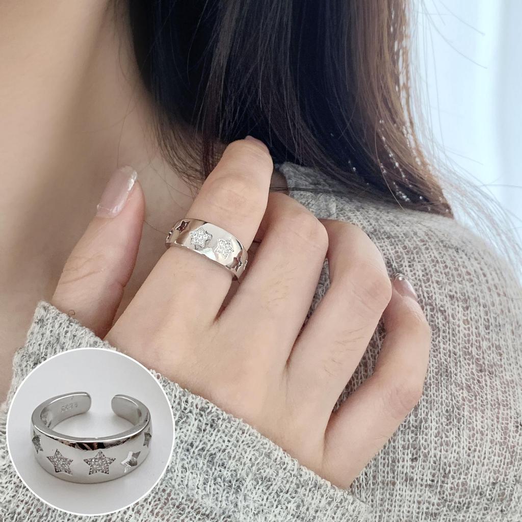 Женское ретро черное овальное геометрическое разомкнутое кольцо - Универсальное модное украшение на указательный палец