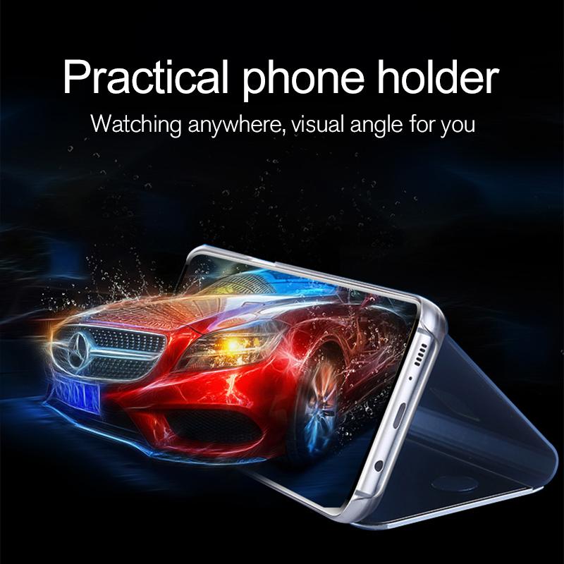 Роскошный смарт-зеркальный чехол для Xiaomi Mi 13T 12T 11T 10T 9T Pro Coque для Mi 14 13 12 11 Lite Ultra Leather Flip Stand Phone Cover