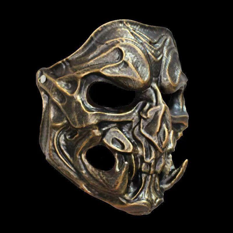 Silver Copper And Predator Resin Mask Role Play Prop For Activity Halloween