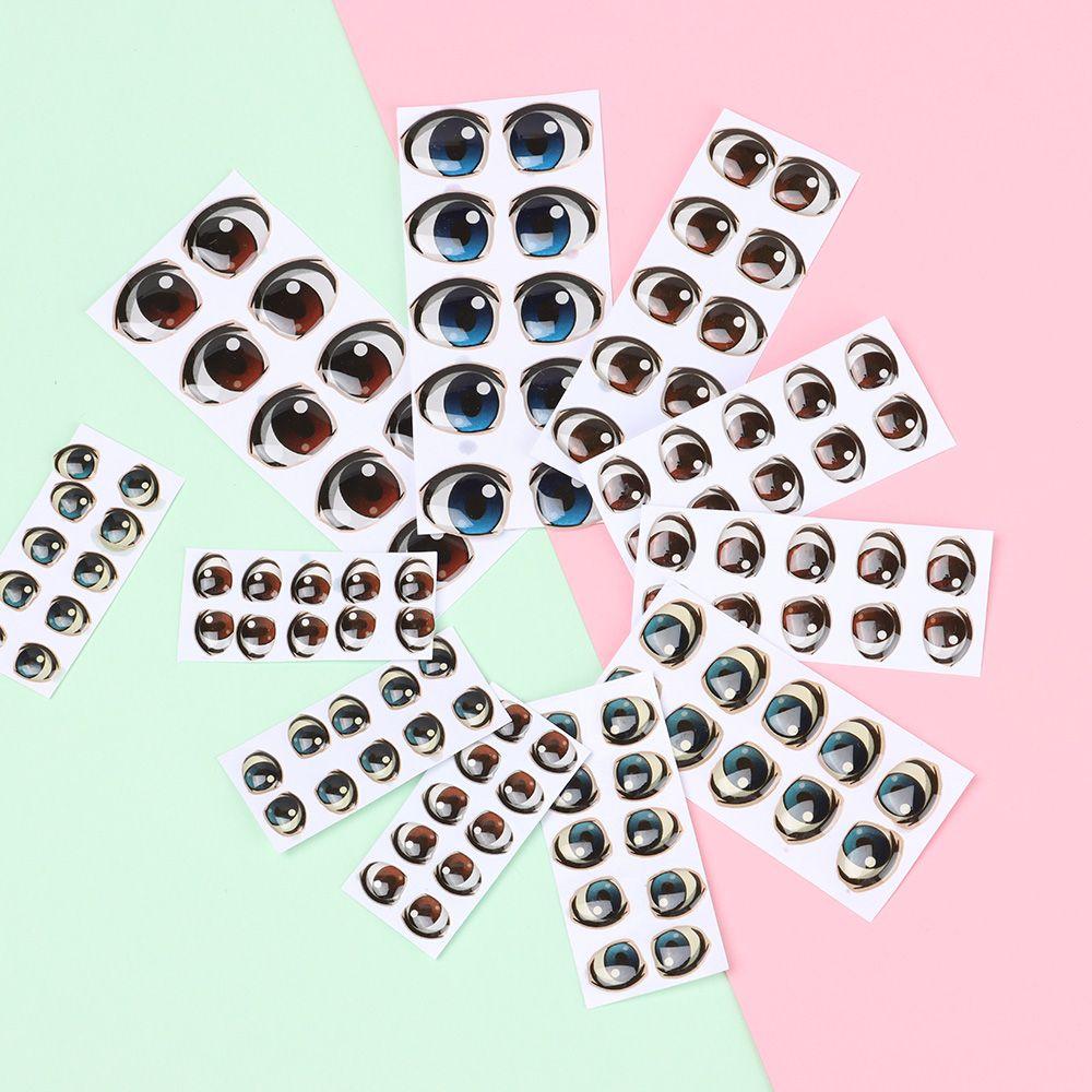 Стеклянные хрустальные наклейки, наклейки с мультяшными глазами, аниме, фигурка куклы, чипсы для глаз, бумага, орган для лица, пастер