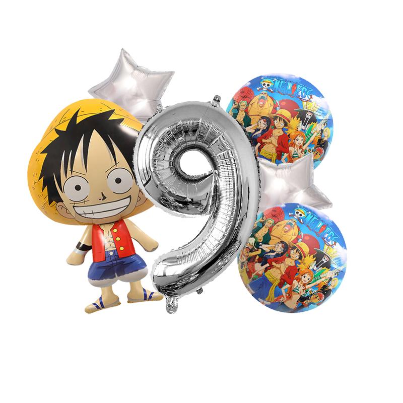 One Pieces Digit 1-10 Balloons Boys Anime Luffy Birthday Decoration Baby Shower Gender Reveal Party Supplies Kids Gift Hot Sales
