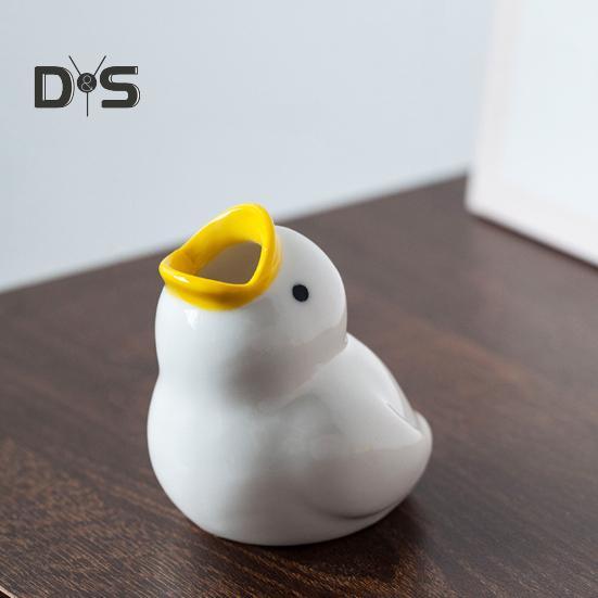 Милый держатель для зубных щеток в виде утки, высокая прочность, легко чистить, стойка для хранения зубных щеток в форме животного, украшение для ванной комнаты