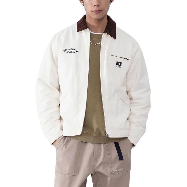 Converse Jackets Men's White Lapel Moderate Workwear MCJ126-W2Y