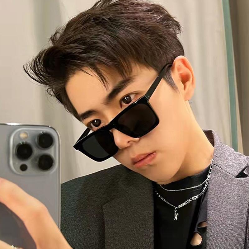 Мужские солнцезащитные очки для защиты от УФ-лучей во время вождения.  Модные солнцезащитные очки в квадратной оправе нового стиля 2050