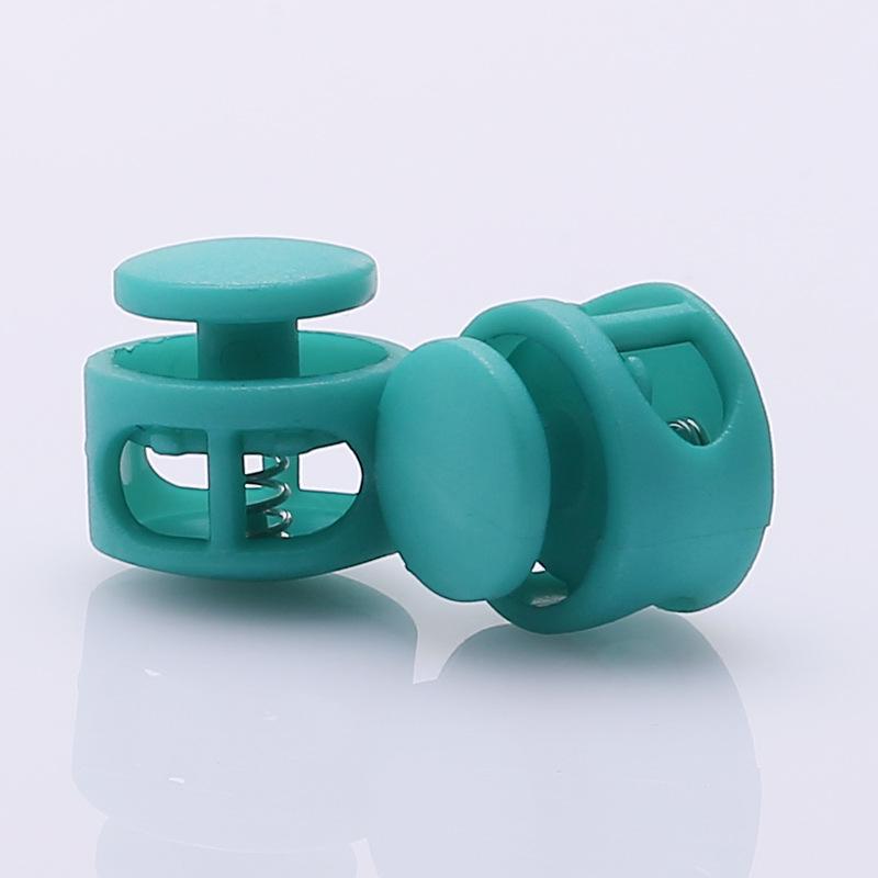 Colorful Elastic Double-Hole Spring Stopper for Shoelaces & Nylon Bags