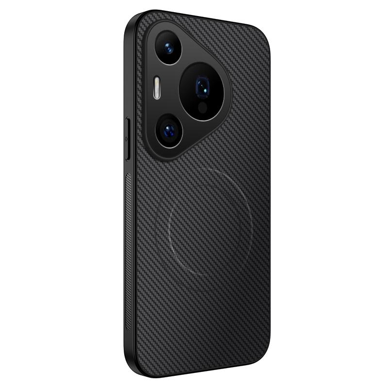 P70 P80 Pro Роскошный матовый чехол-броня из углеродного волокна для телефона Huawei Pura 70 Pro Pura 80 Ultra Автомобильный магнитный противоударный жесткий чехол