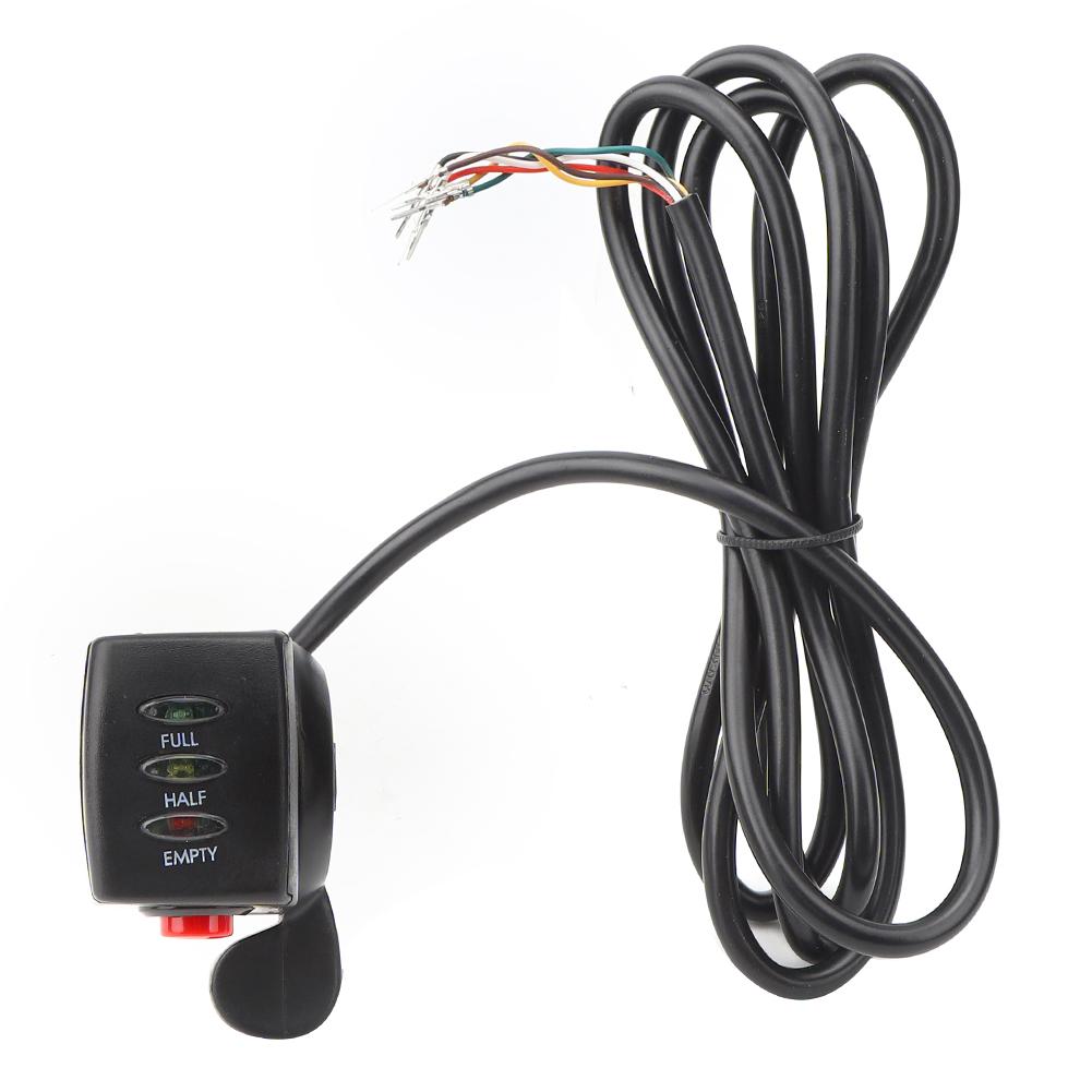 Electric Scooter 48V Acid Electric Quantity Display EBicycle Thumb Throttle Handle Bar Grip with Headlight Button