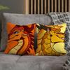 W-Крылья Огненного Дракона Наволочка для Декоративной Подушки Для 50см 40см 55см 45см 30см Квадратная Наволочка-Чехол для Подушки для Спальни