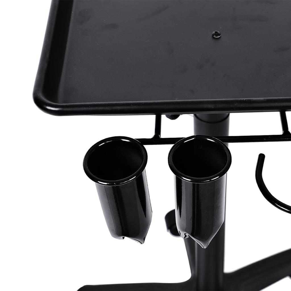 Aluminium Hair Salon Instrument Tray Adjustable Height Trolley Beauty Tools