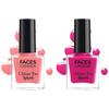 FACESCANADA Splash Glossy Finish Nail Enamel, Ballerina 201, 8 мл и Splash Glossy Nail Enamel, Pink Flemenco 21, 8 мл
