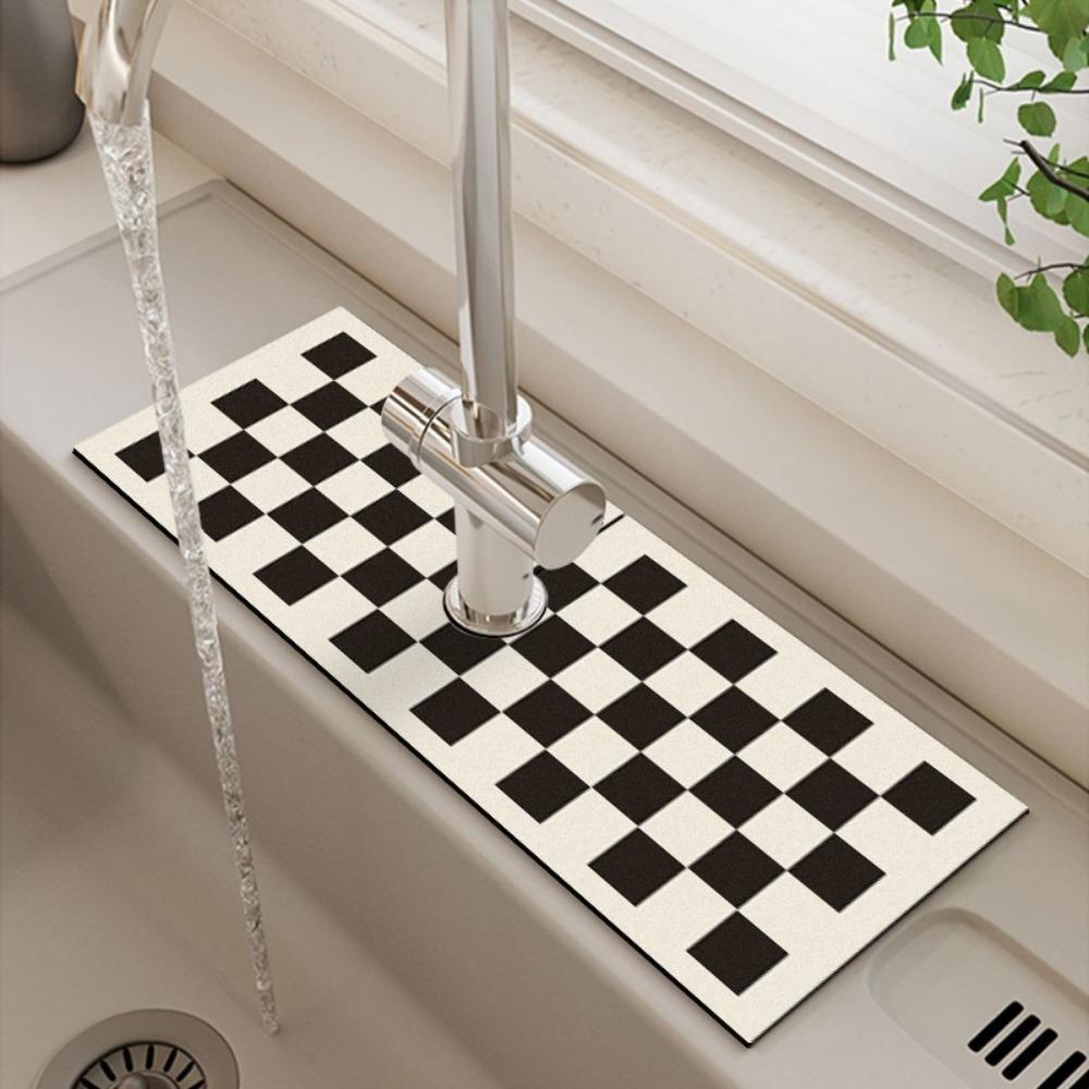 Mat Household for Bathroom Kitchen Sink Splash Guard Faucet Drain Pad Faucet Mat Absorbent Pad