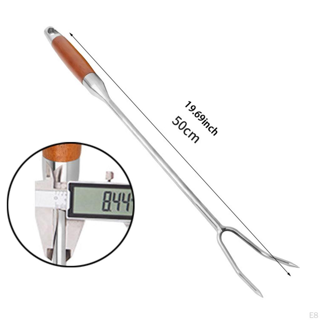 304 Stainless Steel Meat Carving Fork, Practical Multi-Purpose Professional Kitchen Utensil, for