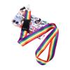 Key Ring Holder Phone Badge Lanyard Strap Neck Straps Rainbow Lanyard Rainbow Color Phone Hang Rope