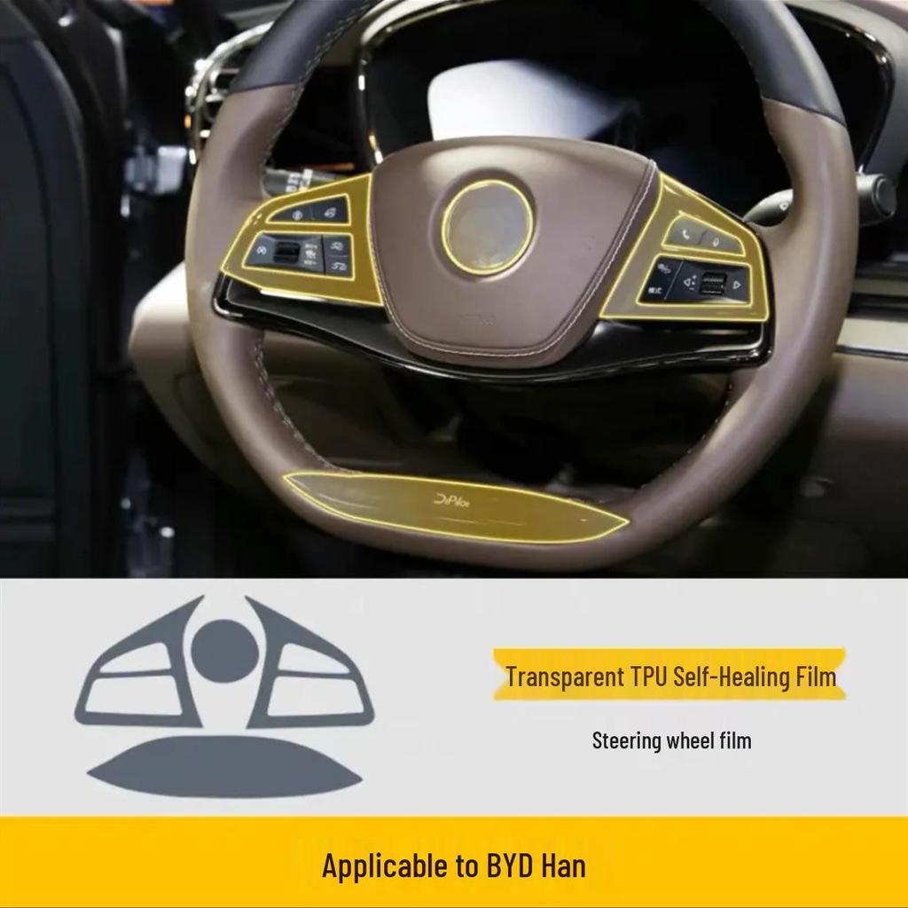 BYD Han Interior Film Set: Fits 25 Models - Includes Navigation Screen, Gear Shift, Headlight, and B-pillar TPU Films