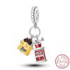 Red Series Charms Beads Pendan 925 Silver Suitcase Red Wine High Heels Cherry Charm Fit Bracelet Woman Jewelry