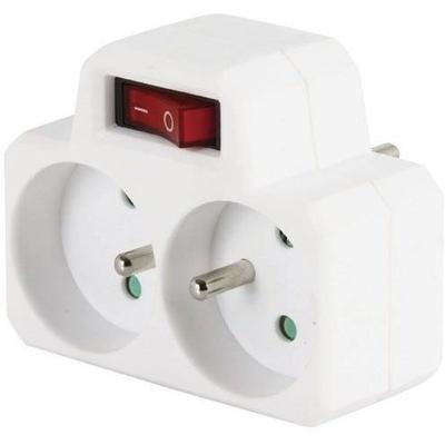 Biplite 2P+T - ELECTRALINE - 16A - С выключателем - Белый