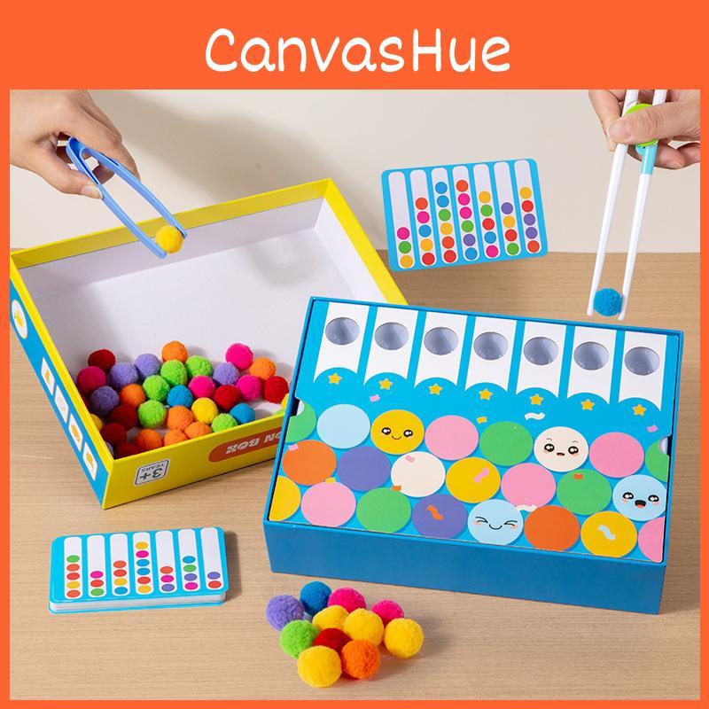 Детская развивающая игра на сопоставление цветов с помощью зажимов и шариков, изготовленная из бумажных материалов, для интерактивной игры родителей и детей.