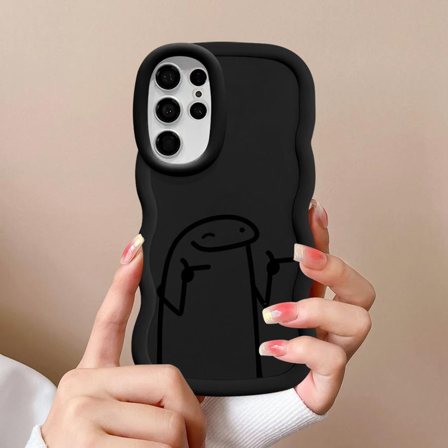 Крутой Чехол-Крышка для Телефона с Мягким Рисунком 'Cool Line People' для Samsung Galaxy S22 Ultra S24 S20 FE S21 S25 S23 Plus A25 A26 A34 A54 A35 A55 A24 A36