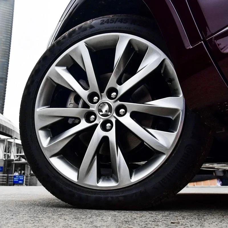 2025 Новые 4 шт. Колпачки ступицы колеса автомобиля Металлические наклейки с эмблемой Аксессуары для Skoda Octavia MK2 2 3 A5 A7 A8 Fabia Karoq Superb Rapid Ka