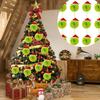 Christmas Rolling Ball Pendant: Fluorescent Green Faux Balls