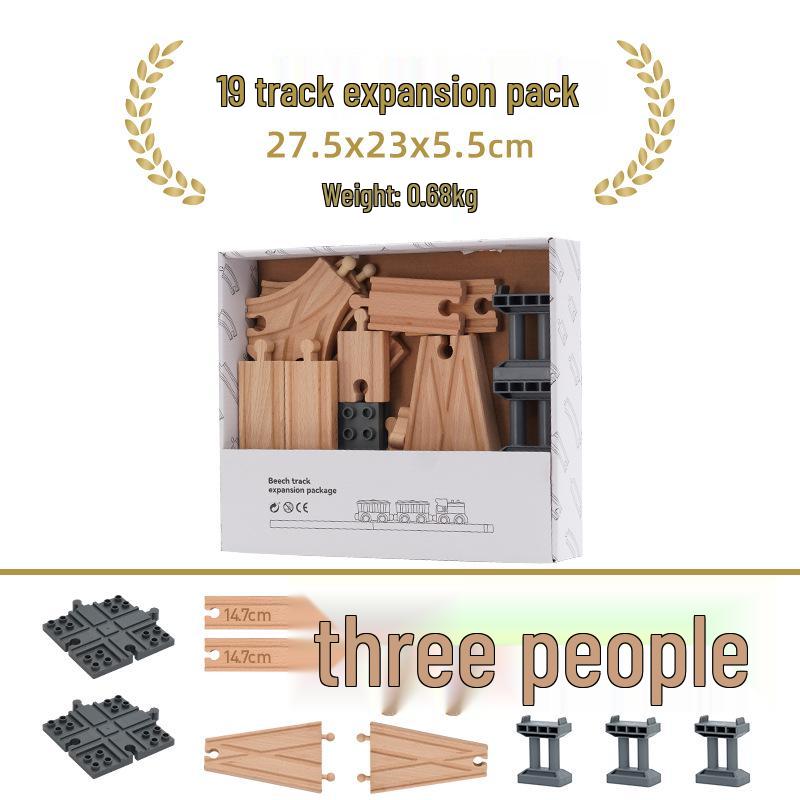 Wooden Electric Train Track Building Blocks - Compatible with Thomas