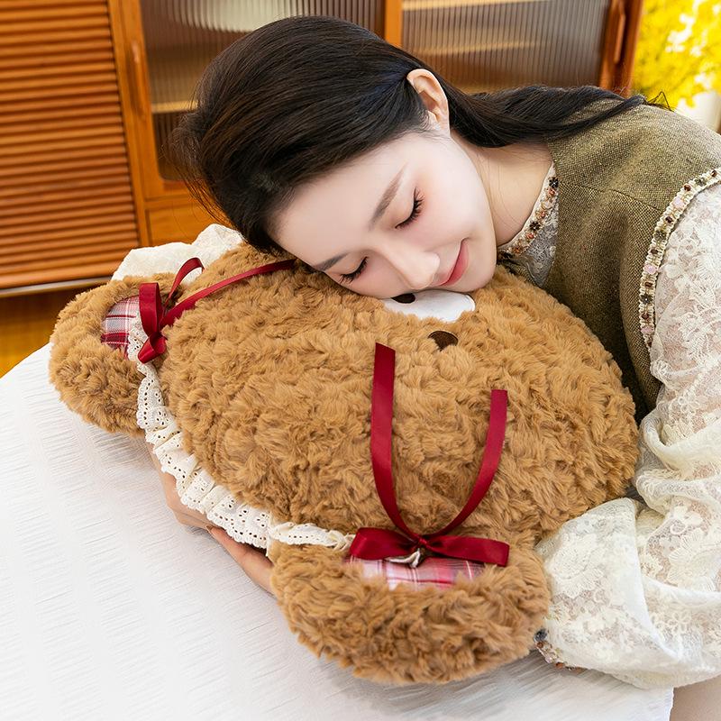 Плюшевая Подушка-Голова Медведя со Слизью: Мягкая Подушка и Кукла для Детей