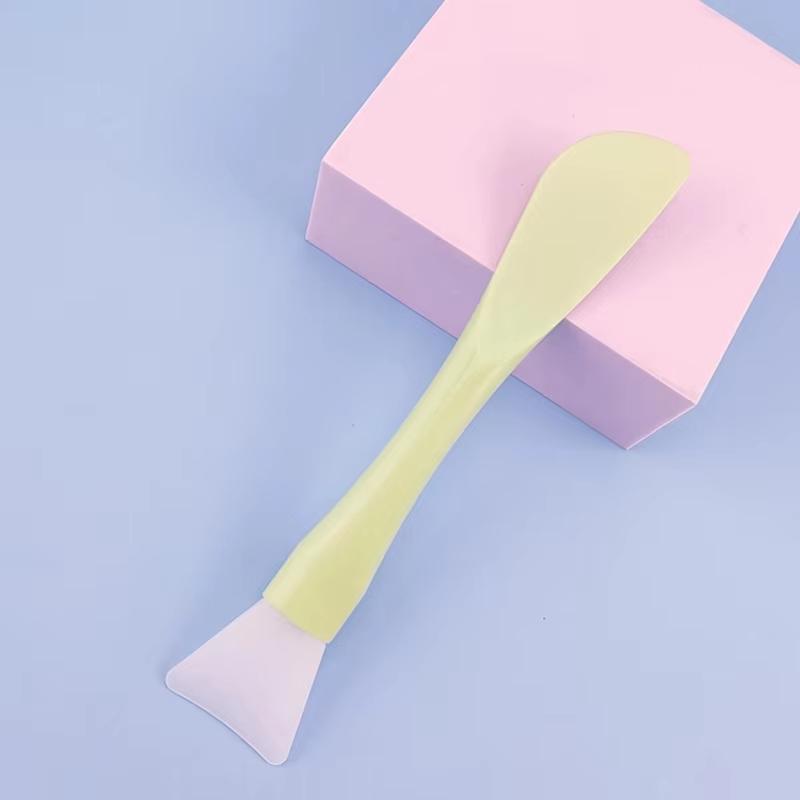 1Pcs Silicone Facial Mask Brush Soft Head with Scraper Integrated Dual-use Mud Film Brush DIY Film Adjusting Beauty Tool Beauty