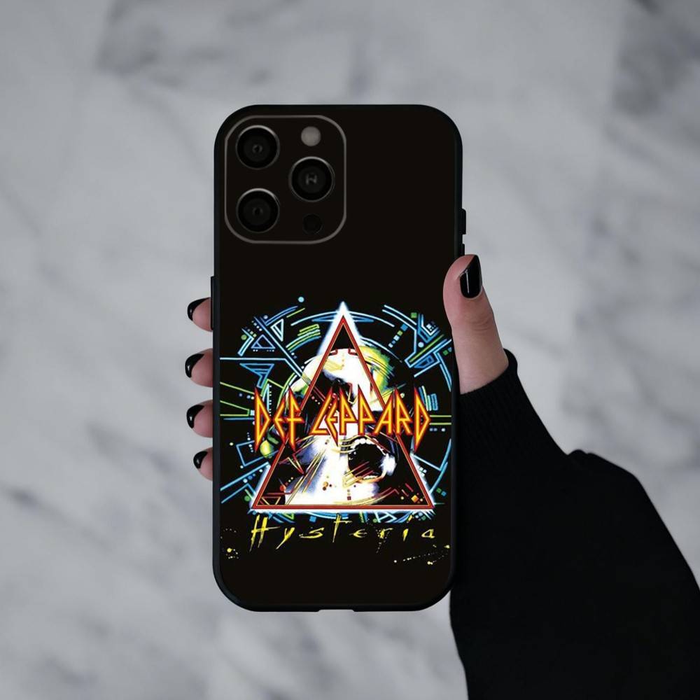 Hot R-Rock band D-Def L-Leppard Phone Case For iPhone 17pro,16,15,14,13,12,11 Plus,Pro Max,XS,Soft Silicone Black Cover