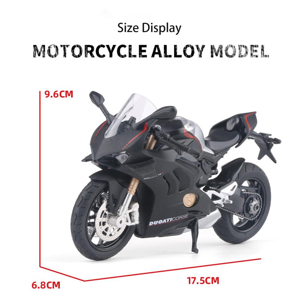 1/12 масштаб Panigale V4S, гоночная модель мотоцикла из сплава для беговых лыж, имитация игрушки, уличная модель мотоцикла, коллекция, подарок для детей