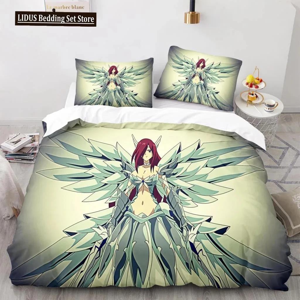 Одеяло Новый набор постельного белья Fairy Tail Японское аниме Подарок для мальчиков и девочек Декор спальни Односпальный Twin Full Queen Размер Домашний текстиль