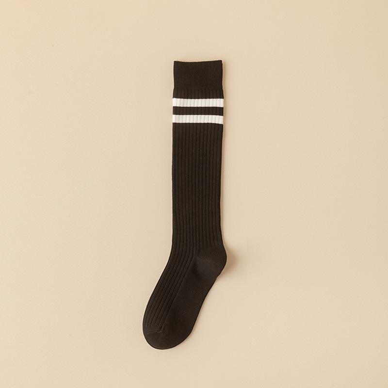 Хлопковые носки из телячьей кожи для женщин, японские носки JK, длина до колена, средние, модные, для девушек, студентов, в полоску, в стиле колледжа
