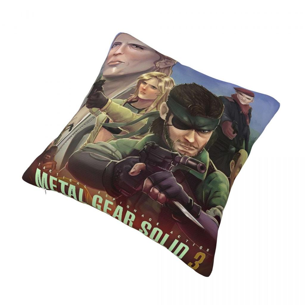 Metal Gear Solid Snake Game Pillow Cover Polyester Pillow Case Cushion Cover Funny Pattern Pillowcases For Sofa Home Decoration