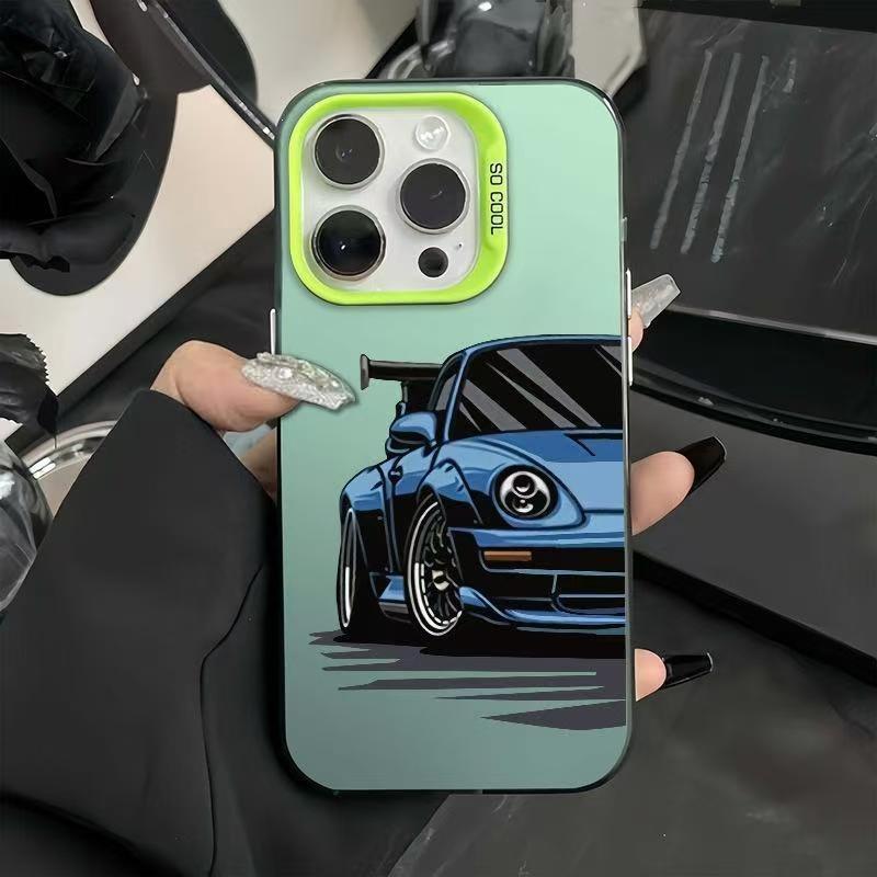 Новый анимированный спортивный автомобиль подходит для чехла на мобильный телефон iphone16 Apple 15promax/1413pro12 Европа и Америка