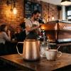 SIMELO Pure Titanium Coffee Latte Art Pitcher 600ml, Pointed Milk Frother Pitcher, Professional Latte Art Cup